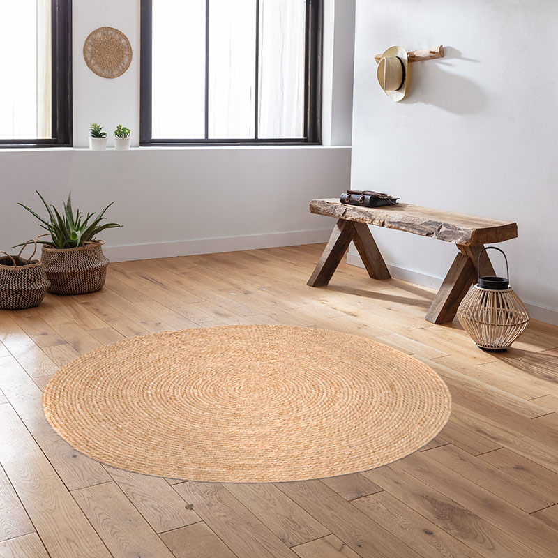 Tapis rond tissé 'Fidji'