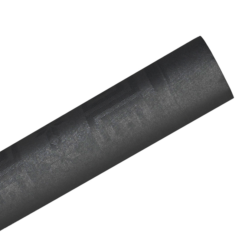 Nappe en tissu damassé uni - Volutes noir. Colour: black. Size: 60x102, Fr
