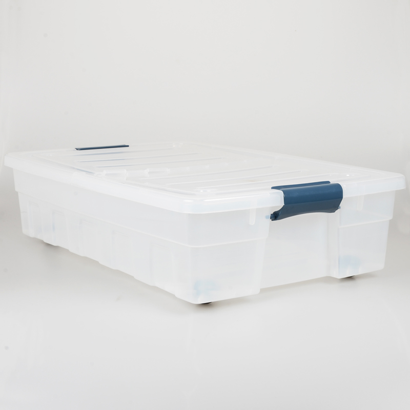 Boite plastique avec couvercle pour rangement sous lit