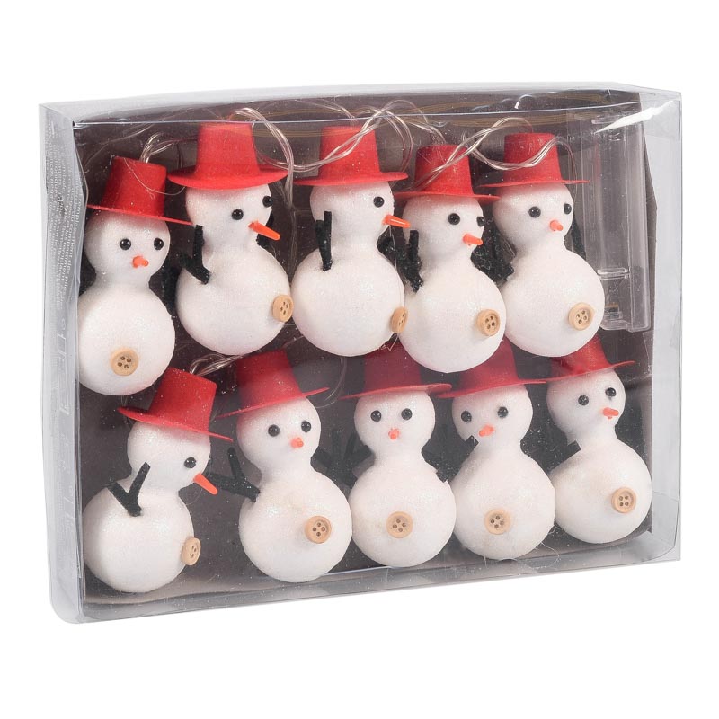 Guirlande lumineuse 'Bonhomme de neige'
