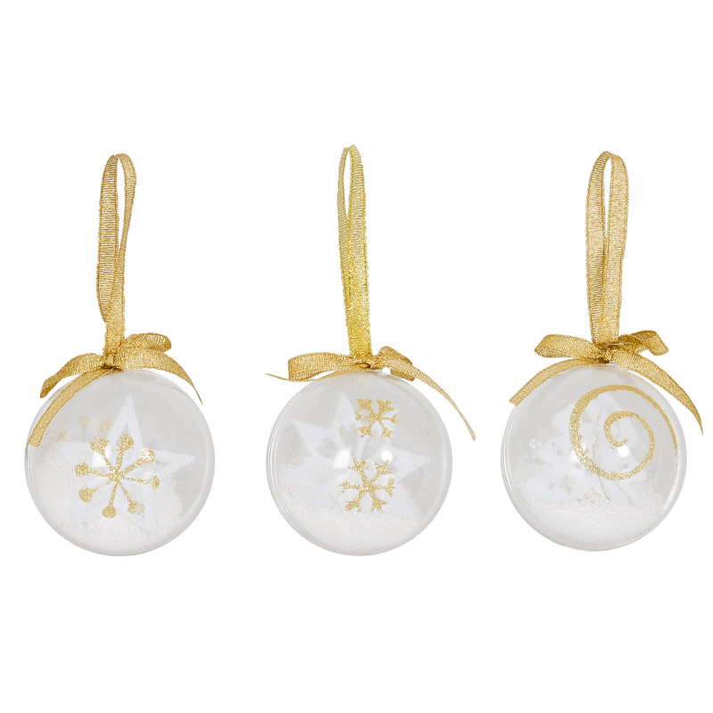 Boule de Noël enneigée