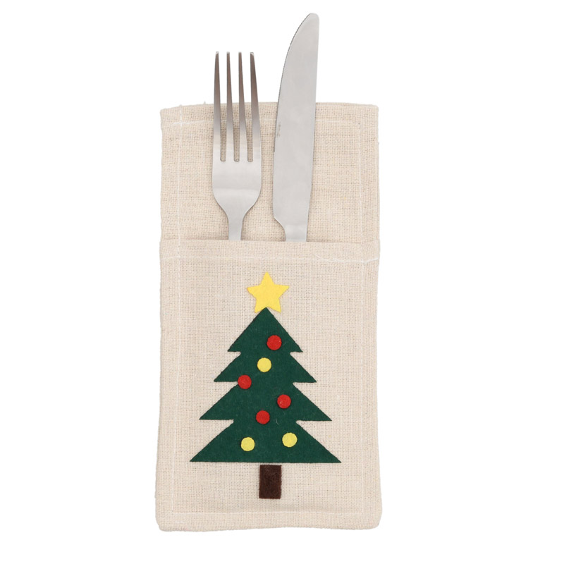 Porte-couverts imitation jute