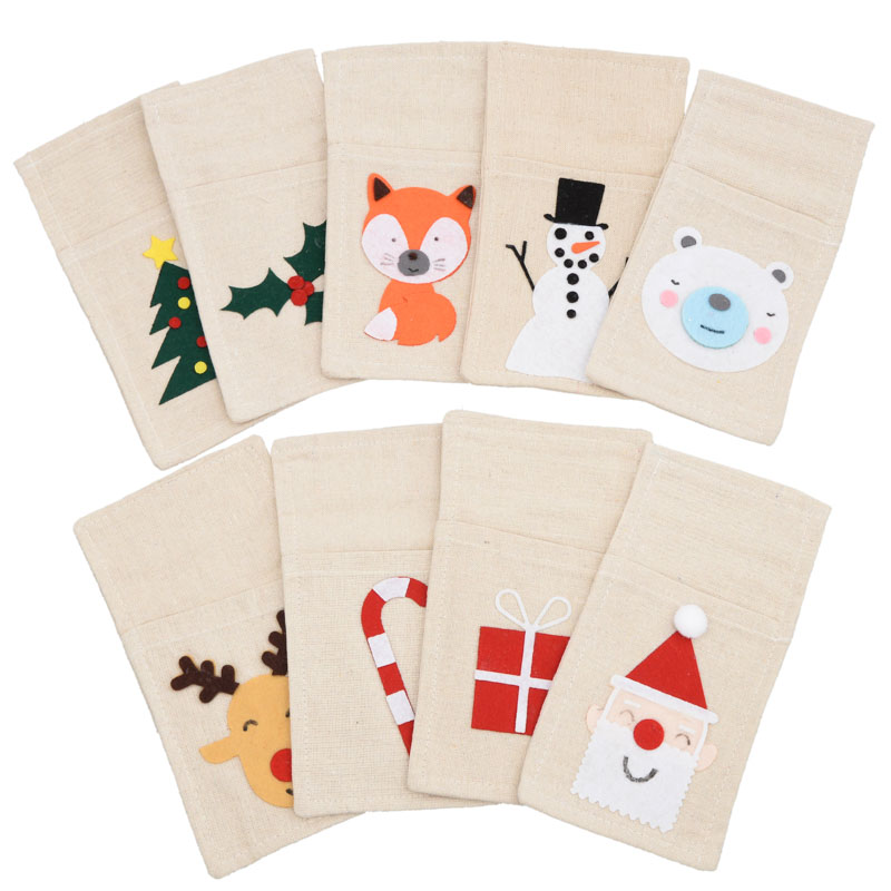 Porte-couverts imitation jute