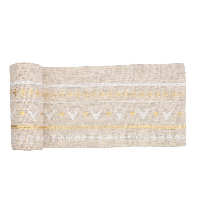 Chemin de table imitation jute