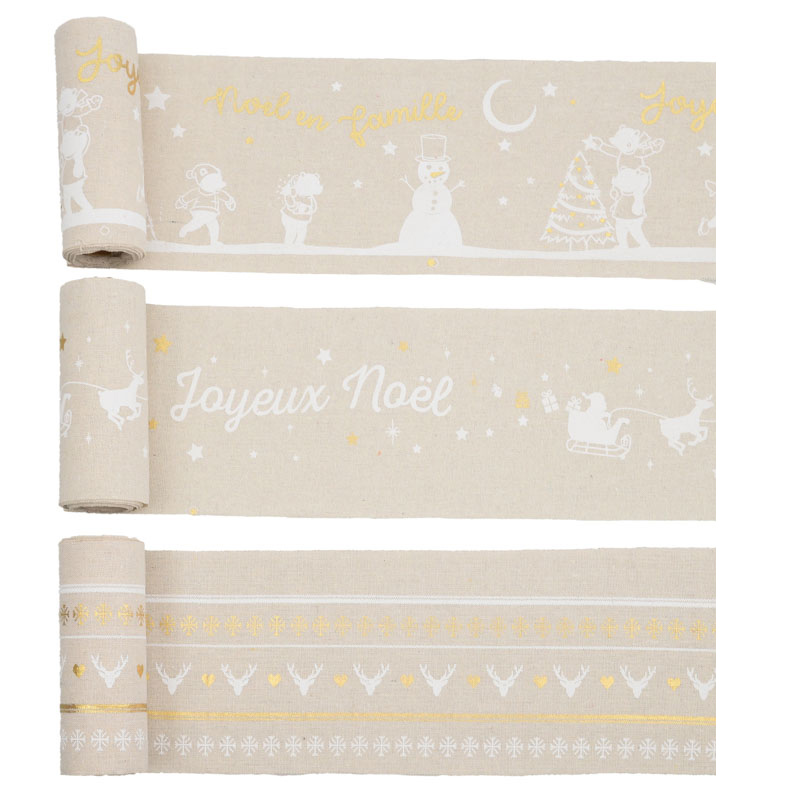 Chemin de table imitation jute