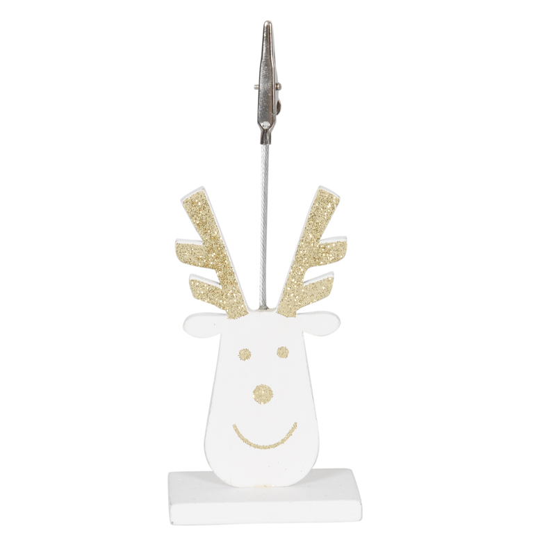 Porte-nom Rudolph blanc/doré