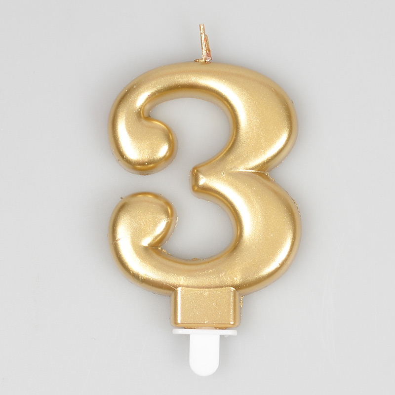 Bougie chiffre 3