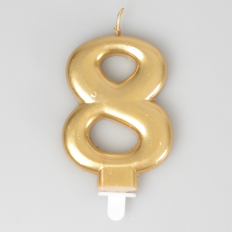 Bougie chiffre 8