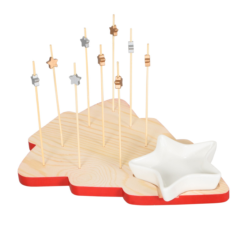 Set apéritif sapin avec pics 'Happy Hour'