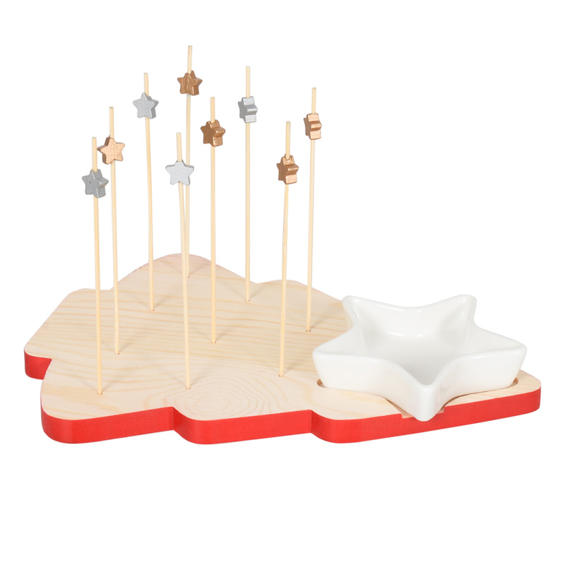 Set apéritif sapin avec pics 'Happy Hour'