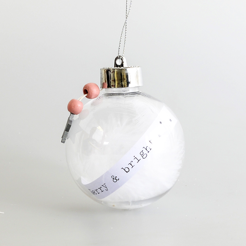 Boule transparente message avec plume