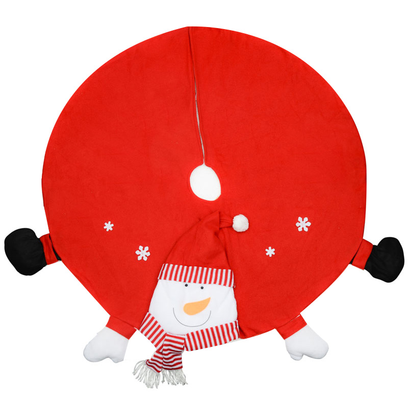 Tour de sapin bonhomme de neige 