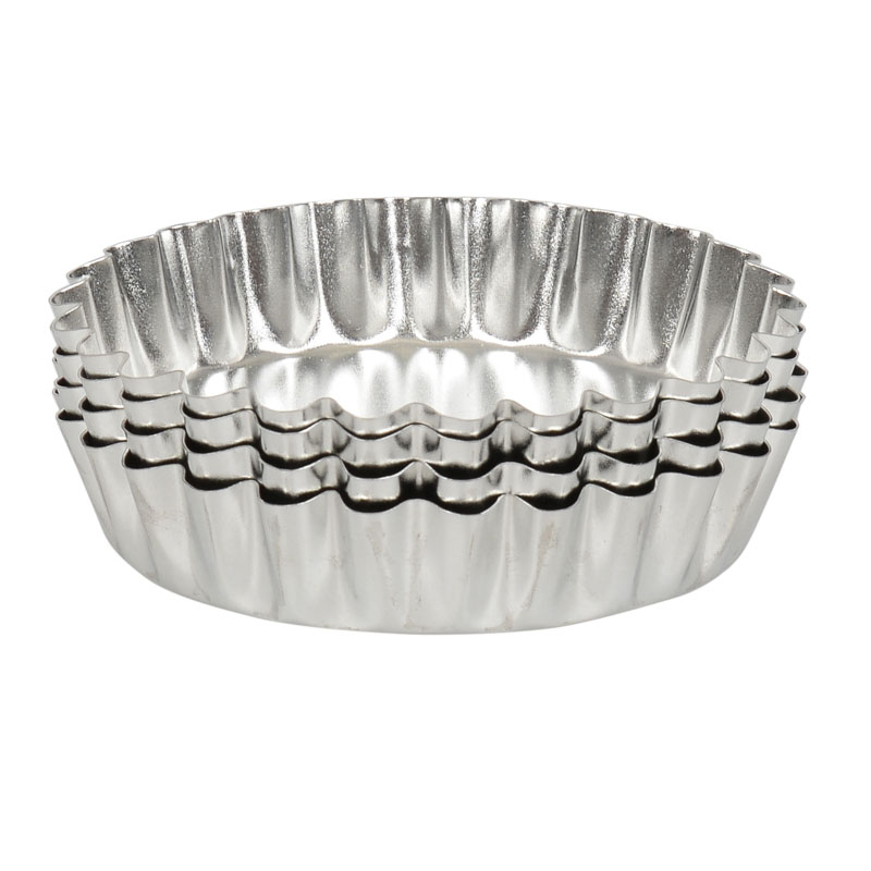 Moules à Tartelette Guardini Rossana 2.0 - Lot De 4 - Acier Anti-Adhésif Double Couche - 12 Cm - Rouge/Gris - Sans BPA