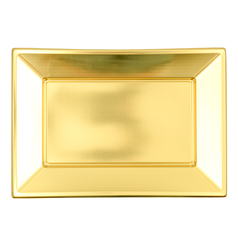 3 plats rectangulaires réutilisables