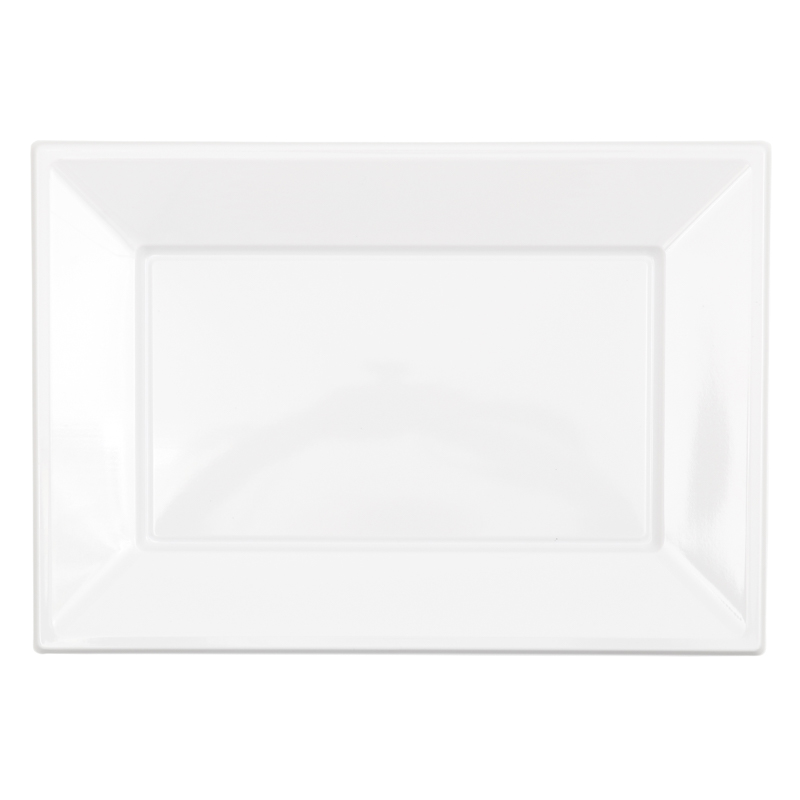 3 plats rectangulaires réutilisables