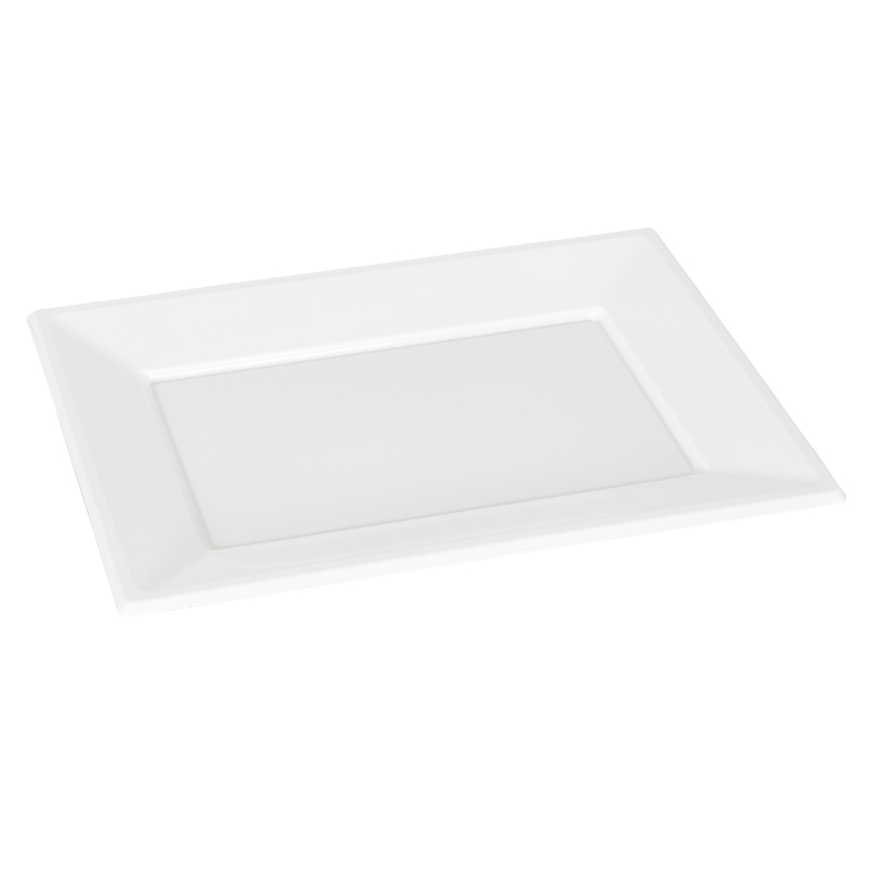 3 plats rectangulaires réutilisables