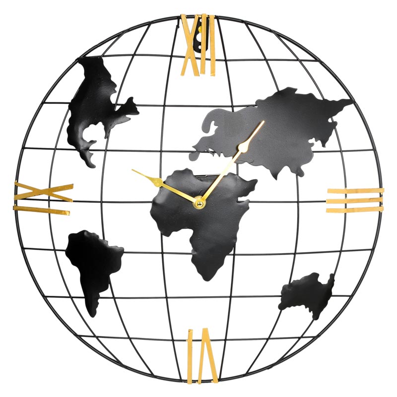 Horloge mappemonde