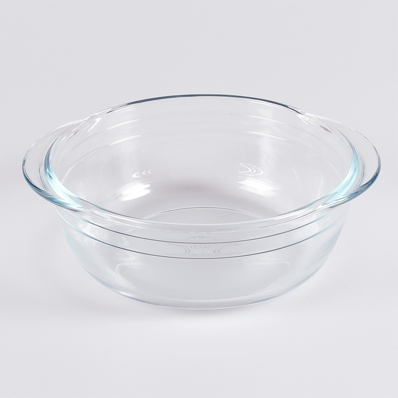 Plat 1L avec couvercle Ô cuisine transparent- rouge en verre