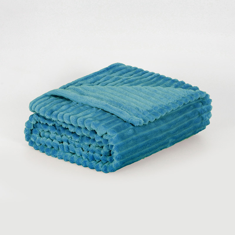 Couverture en Velours dhiver Polyester Cisne 2013 Plaid Polaire Doux en Microfibre pour lit ou canapé S.L Dimensions : 130 x 160 cm Unisexe Décoration pour la Maison Motif Bleu Empreintes. 