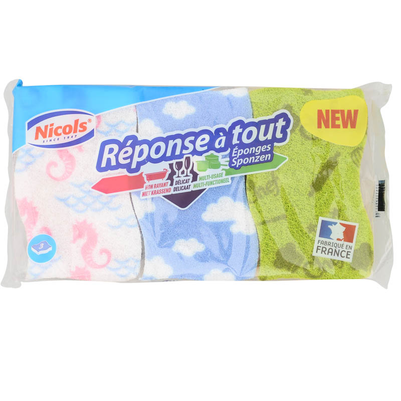 3 éponges 'Réponse à tout'