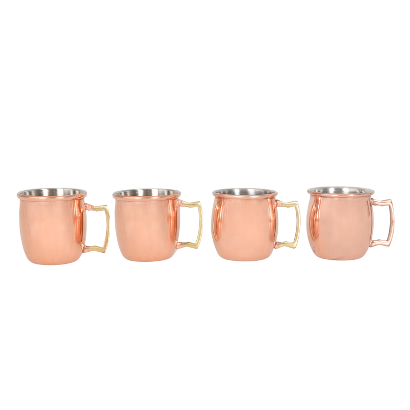 4 mini mugs 'Moscow Mule' col.cuivre en inox - L'Incroyable