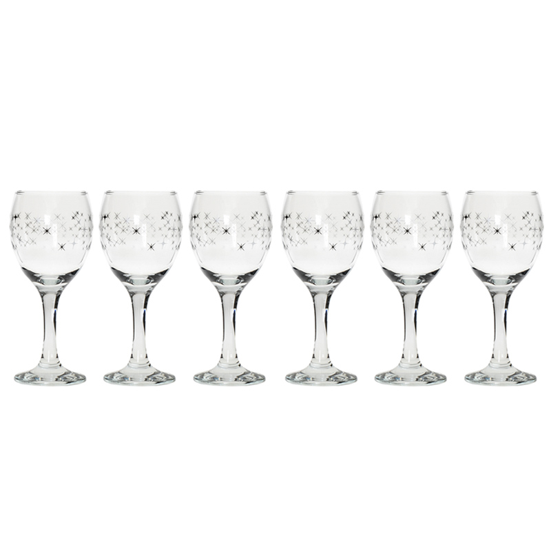 6 verres à pied 'City at night'