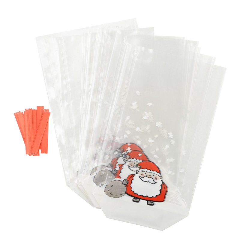 10 sachets cadeaux 'Père Noël'