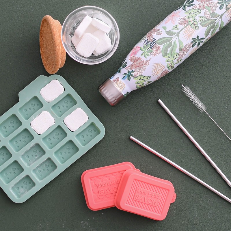 6 pailles inox avec nettoyeur