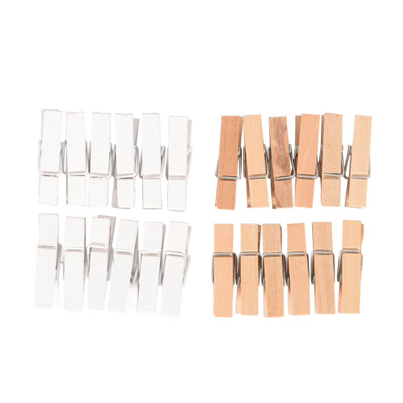 12 pinces en bois