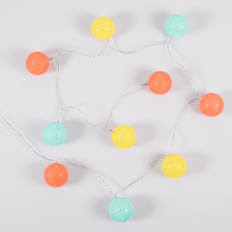 Guirlande électrique tricolore de 10 boules