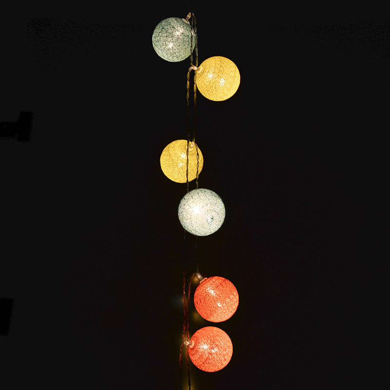 Guirlande électrique tricolore de 10 boules