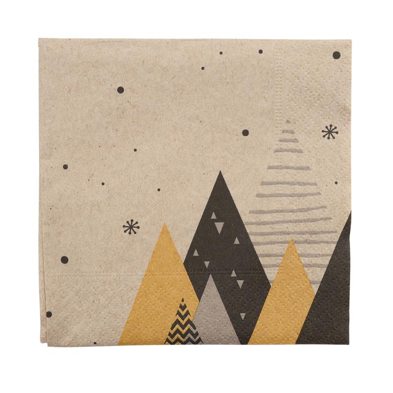 25 serviettes cocktail 'Graphic Trees'