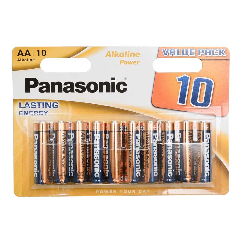 Lot de 10 piles LR6 'Alkaline Power'