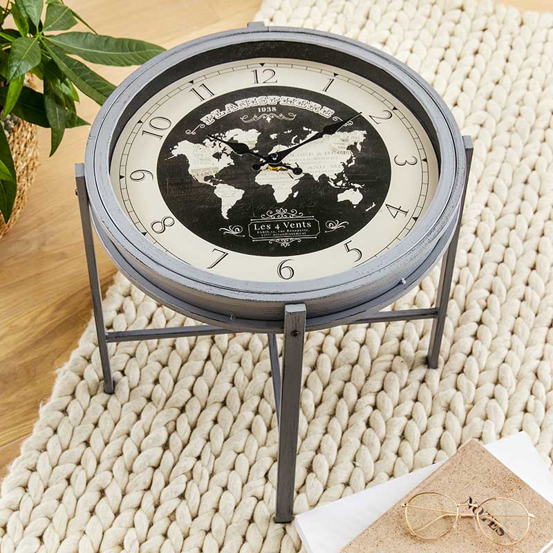 Bout de canapé horloge