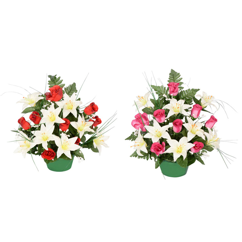 Potée lys et roses