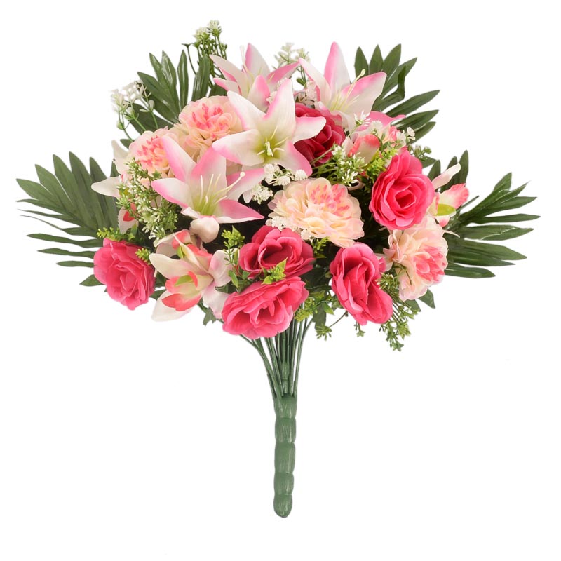Bouquet de dahlia, lys et roses