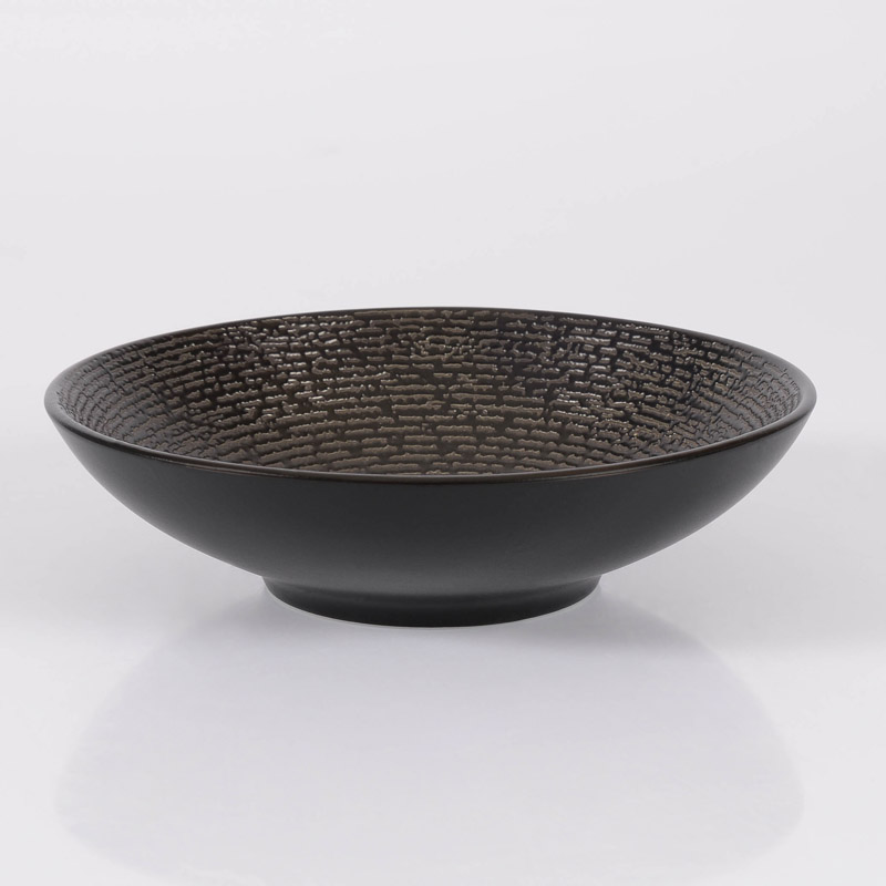 Assiette creuse 'Moon' noire