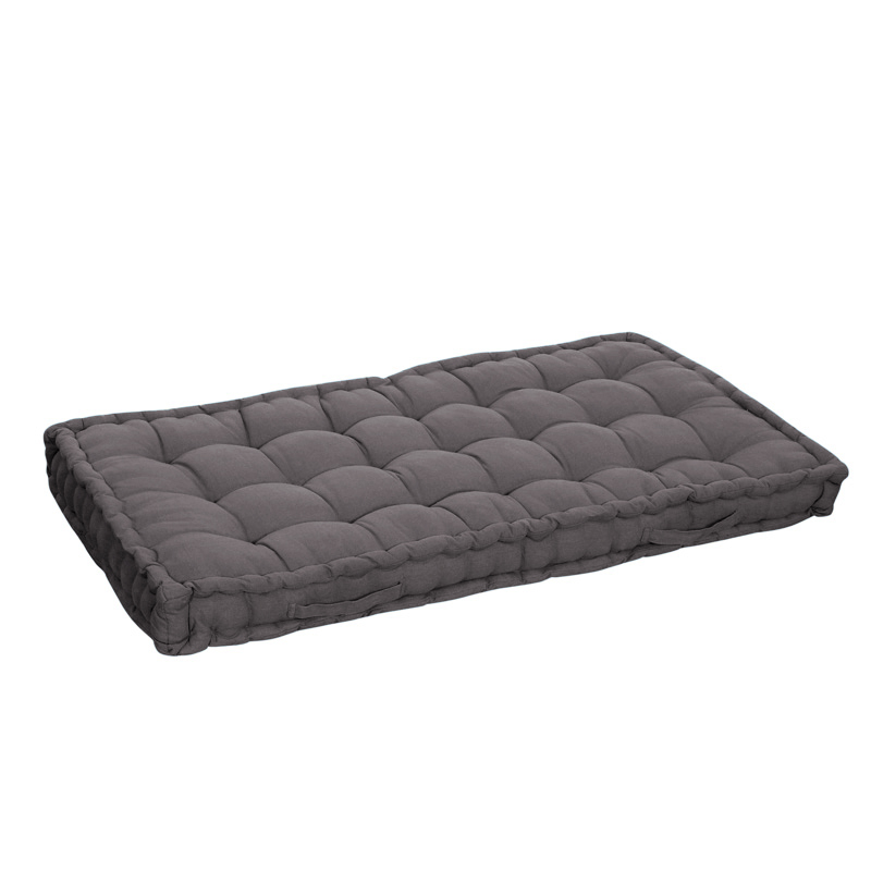 Coussin matelas de sol 'Holy' en coton gris