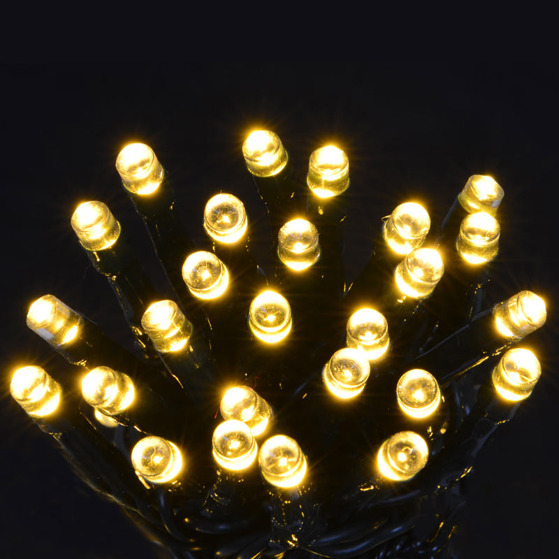 Guirlande électrique 120 LED blanc chaud 2.4M