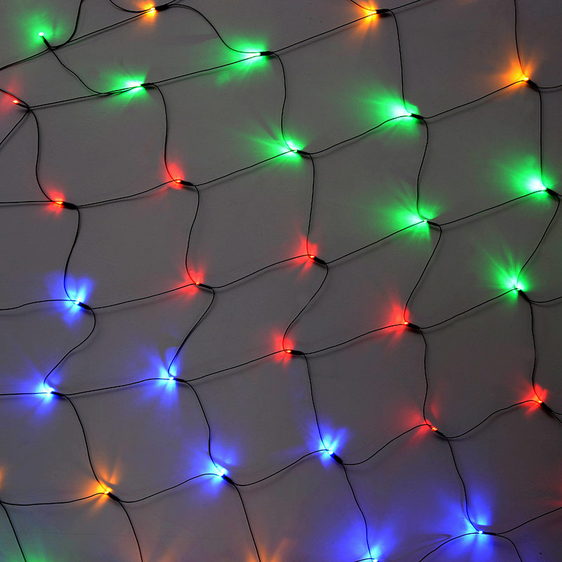 Guirlande filet lumineux 160 LED multicolore