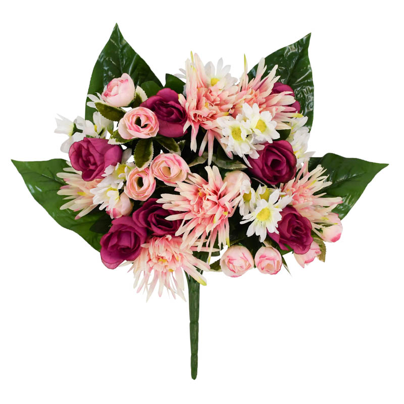 Bouquet boutons de rose, fuji et rosette