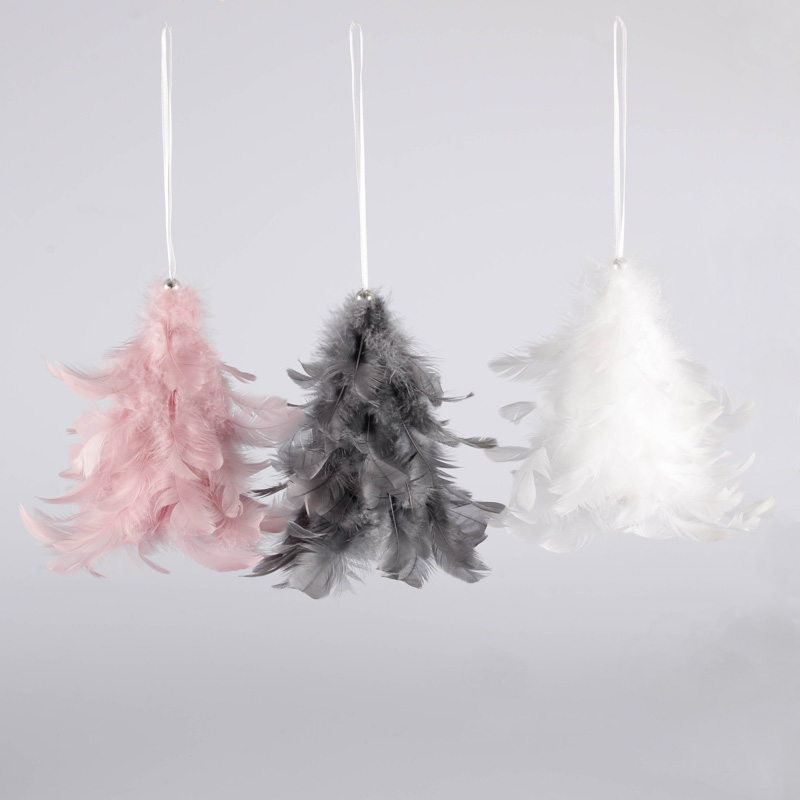 Sapin de plumes à suspendre 'Féerique'