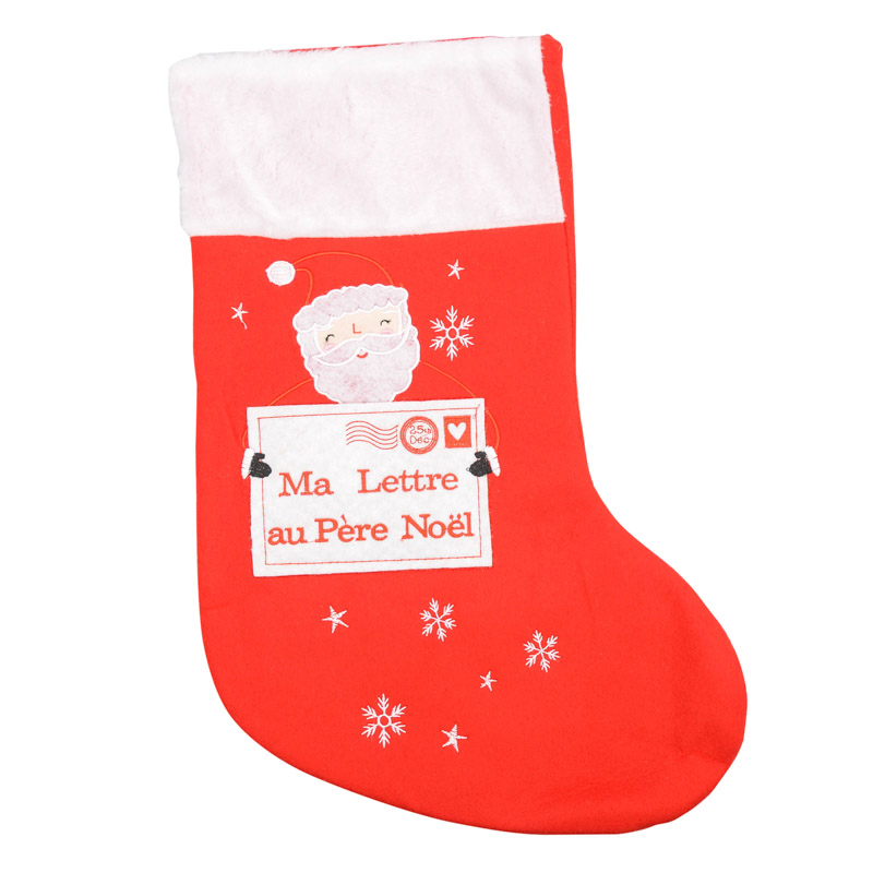Chaussette de Noël 'Lettre au Père Noël'