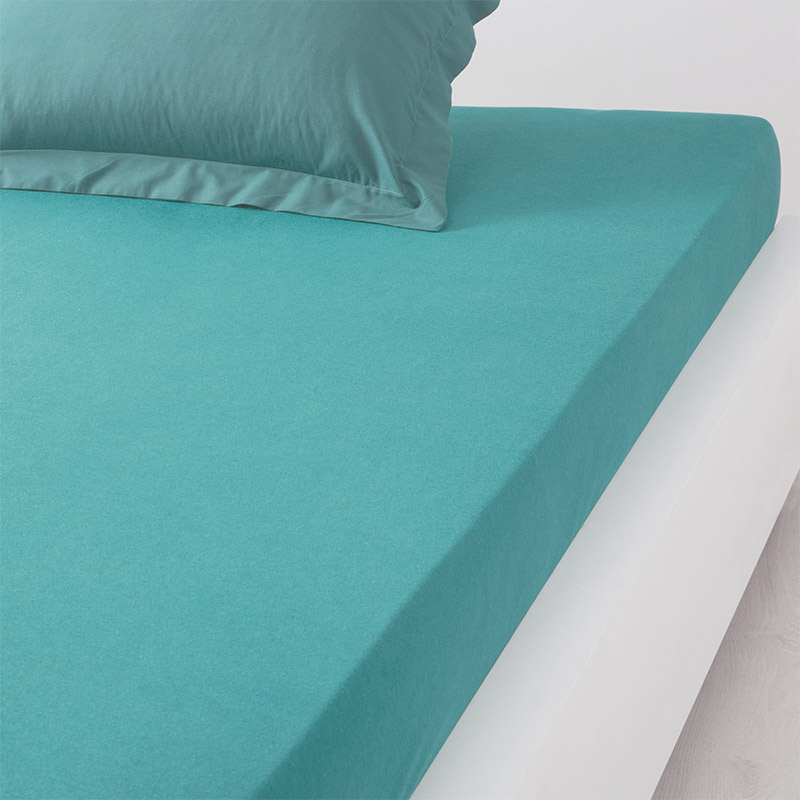 Drap housse jersey vert tropical