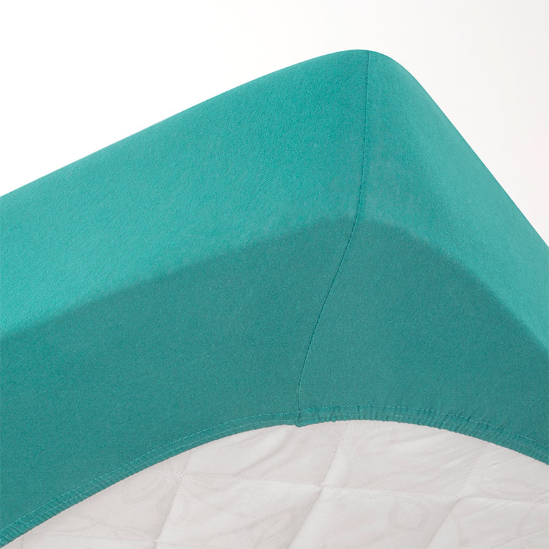 Drap housse jersey vert tropical