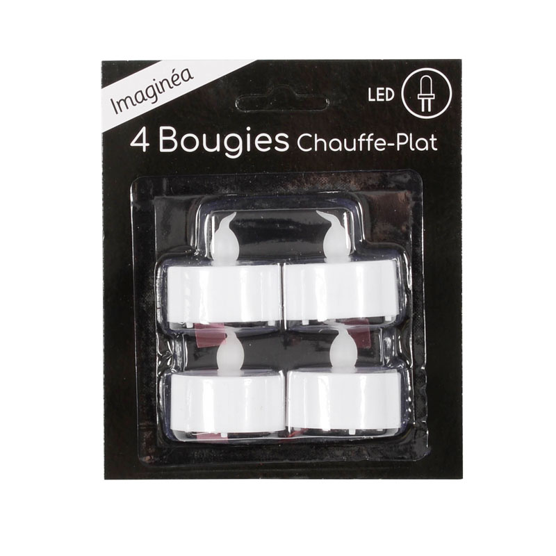 4 bougies chauffe-plat