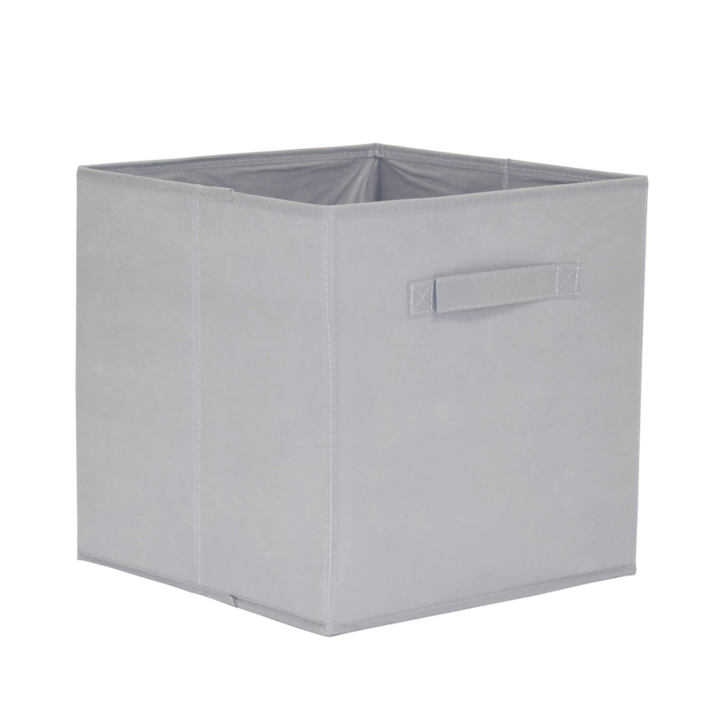 Cube de rangement en tissu gris - L'Incroyable
