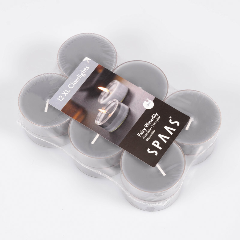 12 bougies chauffe-plats 'Nénuphar'