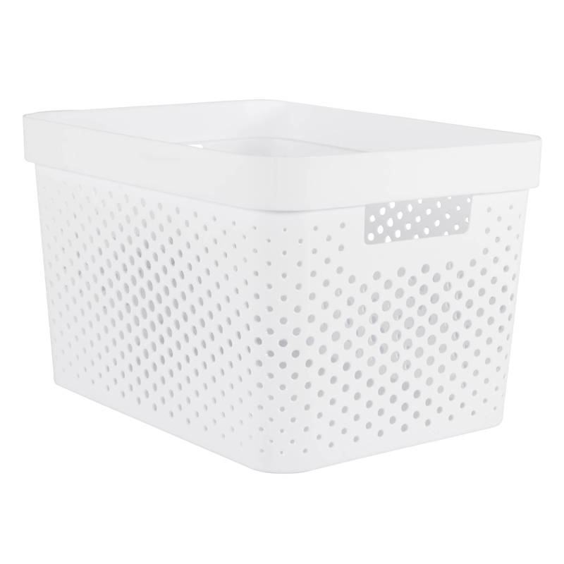 Bac de rangement 'Infinity' blanc 17l 35.5x26.2x21.9cm - L'Incroyable