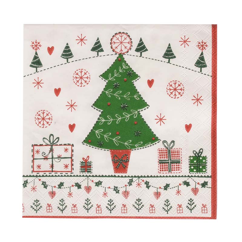20 serviettes 'Sapin tradition'